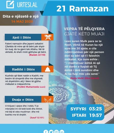  Dita e njëzetë e një e Ramazanit